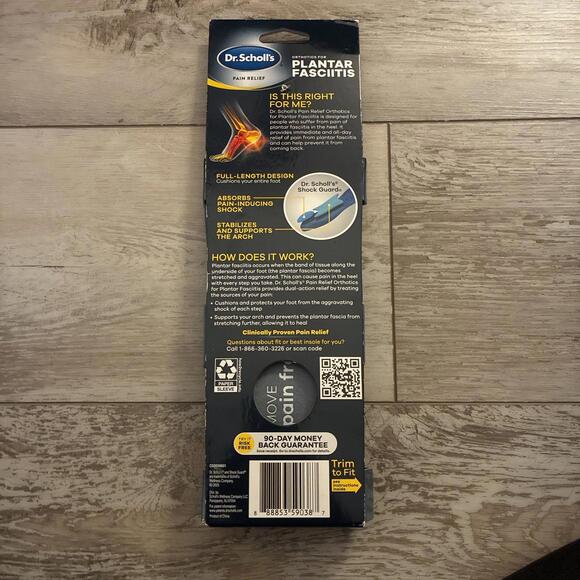 Dr. Scholl's Pain Relief Plantar Fasciitis Orthotics - Women's Shoe Sizes 6-10 - Picture 2 of 2